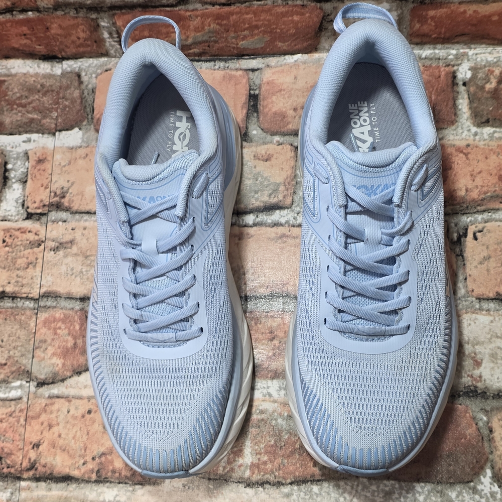 Women's Hoka One Bondi 7 Ice Water/white sz 10.5 - Picture 4 of 11